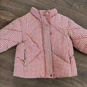 Gingham Baby Girl Puffer Jacket